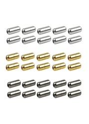 10pcs Elastic Laces Clasps Metal Capsule Lock Buckles Tip Ends No Tie Shoelaces Tieless Elastic Lazy Shoelace Accessories fo