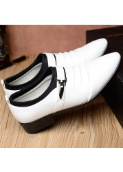 Men Leather Shoes Casual Shoes Slip On Business Dress Shoes All-match Wedding Shoes Plus Size Zapatos De Hombre