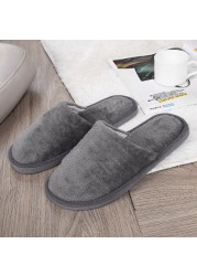 Cute Soft Plush Cotton Slippers Unisex Non-slip Couples Slippers Furry Indoor Home Slippers Women Bedroom Shoes Flip Flops Flats