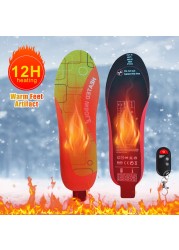 USB Heated Shoe Insoles Feet Warm Sock Heating Pad Electric Thermal Insoles Winter Insole Unisex Wireless Temperature Adjustment