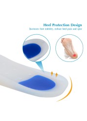 Soumit Medical Silicone Gel Insole Plantar Fasciitis Heel Spur Massage Insoles for Men Women Pain Relief Foot Care Parent Gift