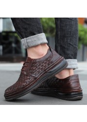 Brand fabric sneakers outdoor breathable shoes slip on flat shoes male footwear men shoes quality leather men driving shoes