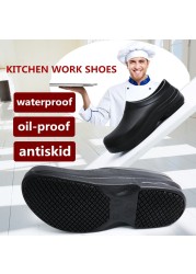 New Arrivals Kitchen Work Shoes Anti-slip Waterproof Oil-proof Cook Chef Shoes Slip-resistant Safety Shoes Clogs Size 36-45