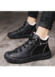 Milgc you Men Winter Boots Men Snow Boots Waterproof Boot Man Keep Warm Black Leather Sneakers Male Luxury Ankle Botas 2021