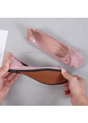 Elegant Comfortable Women Ballet Flats Shoes Bowknot Shoes Autumn Spring New Shoes zapatos planos de mujer 35-44