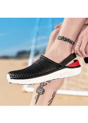 Summer Men's Sandals Women's Slippers Breathable Beach Sandals Lightweight Quick Dry Casual Home Slippers Couple Shoes