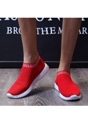 Rimocy Breathable Mesh Women Sneakers 2022 Spring Running Shoes Comfortable Woman Soft Sole Knit Sock Shoes Plus Size 35-43