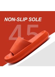 Luciyever Men Women Thick Platform Home Slippers Fashion Non-slip EVA Bathroom Slides Woman Sandals 2022 Summer Soft Flip Flops