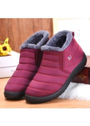 2021 Winter Snow Men Boots Waterproof Winter Shoes Men Slip On Keep Warm Ankle Boots Outdoor Comfortable Tennis Sneakers Man