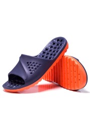 Mens Badslippers Casual Non-slip Slides Summer Massage Flip Flops Bathroom Beach Slippers Fashion Soft Sole Mens Massage Sandals