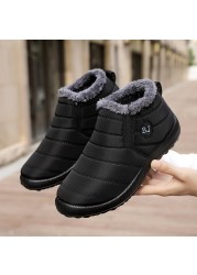 Winter Men Boots Fashion Men Casual Shoes Waterproof Winter Male Loafers Unisex Slip On Warm Men Sneakers Zapatillas Hombre