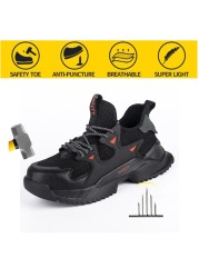 Men's safety shoes breathable anti-smashing anti-puncture safety shoes work shoes new all seasons