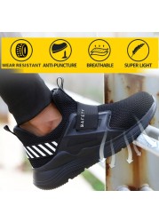 Men's protective safety shoes anti-puncture safety shoes summer work shoes breathable and deodorant men's shoes work shoes