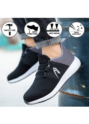 Spring/Summer Breathable Fabric Safety Shoes Leisure Sports Mixed Colors For Steel Head Low Wear Safety Shoes Anti-drop