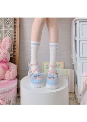 2021 New Kawaii Lolita Girl Bow Cute Japanese Style JK Uniform Mary Jane Women Shoes Cartoon Cosplay Princess Round Head Footwea