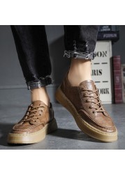 2022 new men's shoes leather casual shoes high-end sneakers TPR oxford tooling shoes comfortable shoes fashion shoes