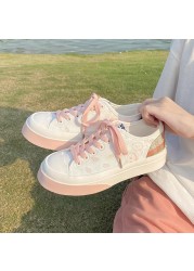 bandana shoes summer 2022 fashion patchwork plaid women casual espadrilles students daily wear lace up canvas sneakers