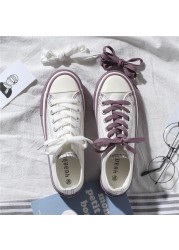 2022 Spring Basic Stylish Women Espadrilles Candy Color Students Outdoor Casual Canvas Sneakers White Concise Zapatillas Mujer