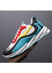 2022 new color matching lace-up blade sneakers breathable autumn high quality lightweight fashion running shoes trend men