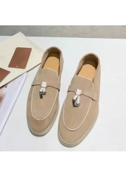 2021 high quality genuine leather women shoes casual flat loafers soft soled outdoor shoes leather shoes