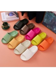 2022 Men/Women Summer Slides Breathable Cool Beach Sandals Flip Flops Fish Mouth Men Slippers Lightweight Bone White Plus