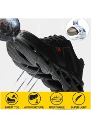 New anti-puncture safety shoes for men sports anti-puncture resistant sportswear soft-soled safety protection work shoes