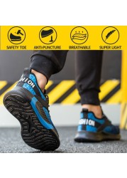 Non-slip mens work safety shoes breathable summer deodorant anti-piercing women shoes mens safety shoes work shoes