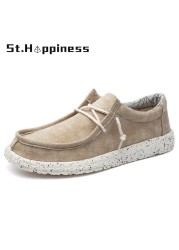 2022 New Summer Men Canvas Shoes Fashion Casual Soft Breathable Beach Shoes Lightweight Slip On Driving Loafers Plus Size 48