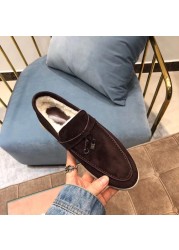 High quality soft-soled LP casual leather women's shoes outdoor summer walking in wool shoes