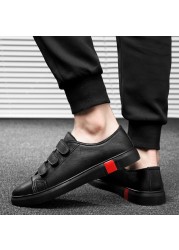 Men's casual leather shoes, classic lace-up shoes, comfortable walking shoes, flat, breathable, fashionable