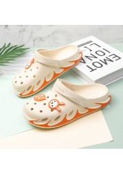 Classic white hole slip-on garden clog women quick-drying summer beach shoe breathable outdoor sandals flat shoes