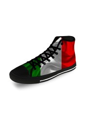 Italy Italian Italy National Flag Casual Canvas 3D Print High Top Canvas Fashion Funny Shoes Men Women Breathable Sneakers