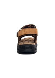 Classic Brand Men Sandals Summer Genuine Leather Sandals Men Outdoor Casual Sandal Lightweight Fashion Men Sneakers Size 38-46