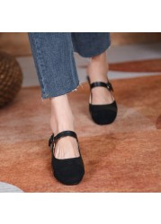 FEDONAS Spring Summer Women Pumps Concise Fashion Sweet Low Heel Buckle Mary Janes Shoes Woman 2022 Casual Office Ladies Dress