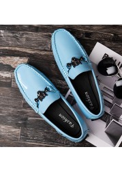 2022 spring italian loafers casual shoes men shoes soft leather oxford shoes for men lightweight breathable driving shoes