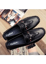 2022 Genuine Leather Men Casual Shoes Soft Loafers Moccasins High Quality Spring Autumn Leather Shoes Men Flats Driving Shoes