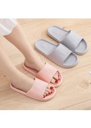 Summer Slippers Mute EVA Platform Sandals Women Slippers Soft Bottom Indoor Men Summer Deodorant Non-slip Household Flip Flops