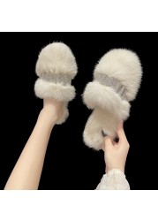 Cute indoor slippers baotou cotton slippers women's shoes