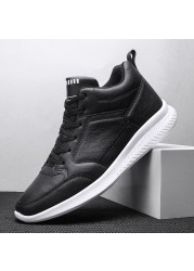 Leather Shoes Men High Quality Outdoor Casual Shoes Sneakers Lightweight Breathable Sneakers Men Walking Shoes Tenis Masculino