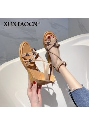 2022 women sandals star pattern new casual shoes comfortable women's sandals summer zipper women shoes fashion beach flat shoes