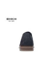 BHKH Men's Casual Shoes 2022 Autumn Fashion Leisure Walking Shoes Lace-up Classic Men Shoes New Men's Casual Shoes