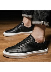 Men's flat white leather shoes Oxford shoes Korean version new collection