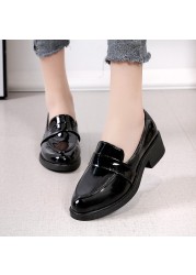 JMPRS Simple Patent Leather Loafers For Women 2022 Spring Autumn Slip On Flats Woman Solid Color Soft Sole Casual Shoes