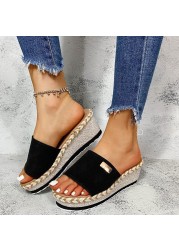 2022 Summer Chunky Heel Women Sandals Summer Wedge Sandals Casual Chunky Platform Sandals Female Wedge Sandals