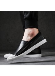 Men's Leather Moccasin Shoes High Quality Luxury Brand Soft Driving Shoes New Collection