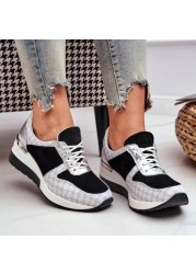 2022 ladies sneakers spring and autumn slope heel platform shoes casual shoes outdoor non-slip walking shoes women's shoes