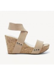 Women Sandals Platform Sandals High Heels Shoes Elastic Strap Gladiator Sandalia feminina Summer Wedge Heel sandalias