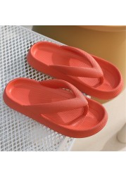 lucifer indoor slippers women 2022 summer non-slip thick bottom flip flops flat woman with cloud platform slippers women shoes