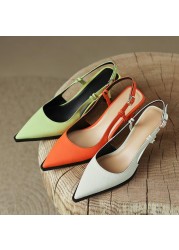 JOVONO New Arrival Women Sandals Genuine Leather Weird Heeled Shoes Ladies Fashion Wedding Party Shoes Size 34-39