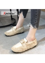 2022 Fashion Women Moccasin Shoes Casual Women Sneakers Autumn Loafers Flats Fur Loafers Slippers Flats Toe Shoes